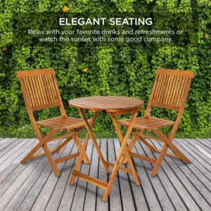 Acacia Wood Bistro Set