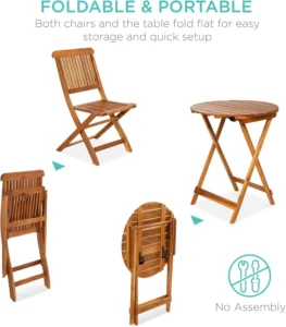 Acacia Wood Bistro Set