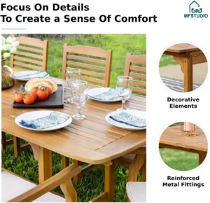 Acacia Outdoor Table Chairs Set